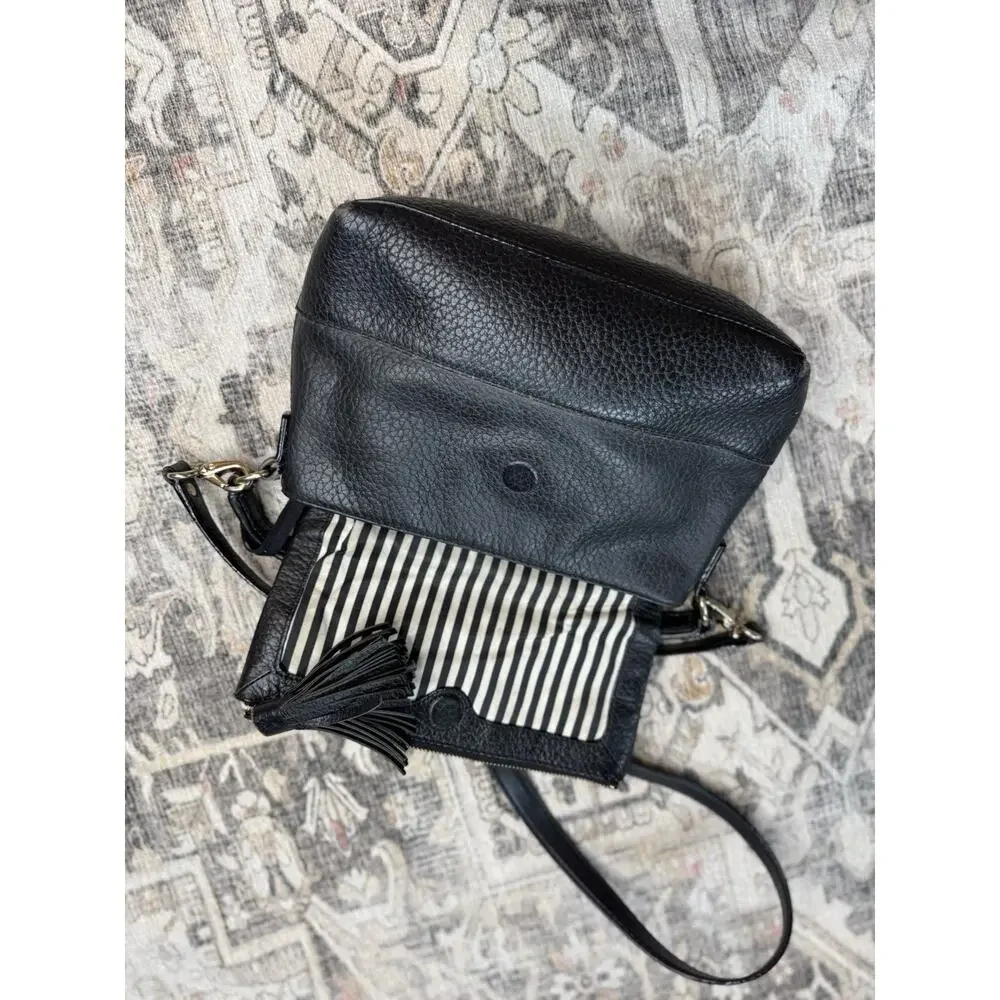 Kate Spade Black Carmen Southport Ave Pebbled Leather Crossbody Shoulder Bag